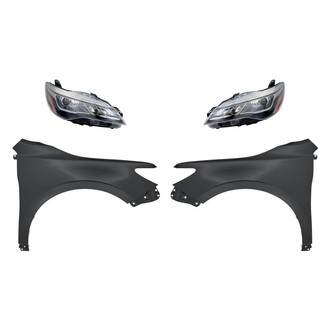TruParts® - 4-Piece Kit (Driver and Passenger Side Headlights, Driver and Passenger Side Fenders) (CAPA Certified)
