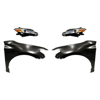 TruParts® - 4-Piece Kit (Driver and Passenger Side Headlights, Driver and Passenger Side Fenders) (CAPA Certified)