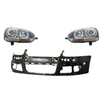 TruParts® - 3-Piece Kit (Driver and Passenger Side Headlights, Front Bumper Cover) (Standard Line)