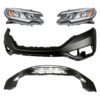TruParts® - 4-Piece Kit (Driver and Passenger Side Headlights, Front Lower Bumper Cover, Front Upper Bumper Cover) (Standard Line)