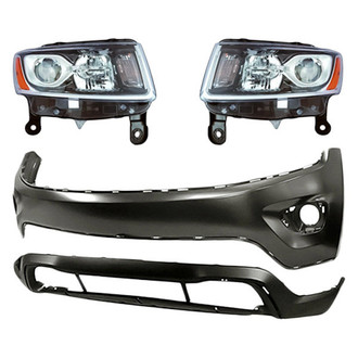 TruParts® - 4-Piece Kit (Driver and Passenger Side Headlights, Front Lower Bumper Cover, Front Upper Bumper Cover) (CAPA Certified)