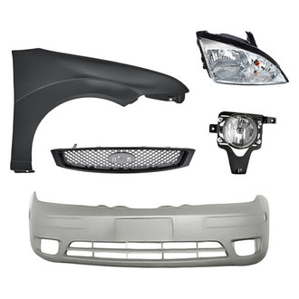 TruParts® - 5-Piece Kit (Passenger Side Headlight, Front Bumper Cover, Grille, Front Passenger Side Fender, Passenger Side Fog Light) (Standard Line)