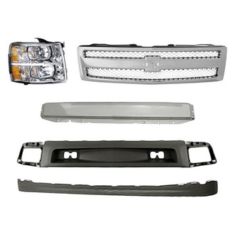 TruParts® - 5-Piece Kit (Passenger Side Headlight, Front Bumper Air Deflector, Front Bumper Deflector Extension, Front Bumper Reinforcement, Grille) (Standard Line)
