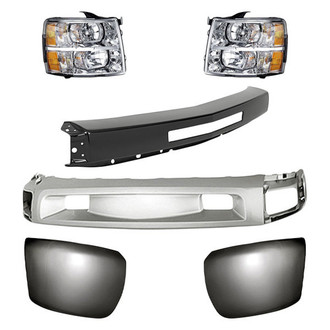 TruParts® - 6-Piece Kit (Driver and Passenger Side Headlights, Front Bumper Deflector, Front Bumper Face Bar, Front Driver and Passenger Side Bumper Ends) (Standard Line)