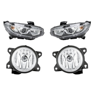 TruParts® - 4-Piece Kit (Driver and Passenger Side Headlights, Driver and Passenger Side Fog Lights) (Standard Line)