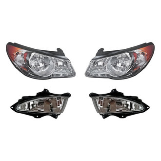 TruParts® - 4-Piece Kit (Driver and Passenger Side Headlights, Driver and Passenger Side Fog Lights) (Standard Line)