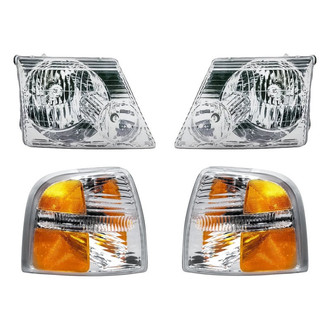 TruParts® - 4-Piece Kit (Driver and Passenger Side Headlights, Driver and Passenger Side Turn Signal/Corner Lights) (Standard Line)