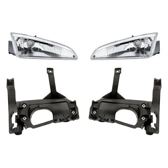 TruParts® - 4-Piece Kit (Driver and Passenger Side Headlights, Driver and Passenger Side Headlight Brackets) (Standard Line)