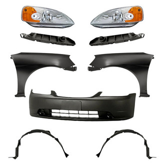 TruParts® - 9-Piece Kit (Driver and Passenger Side Headlights, Front Bumper Cover, Front Driver and Passenger Side Bumper Covers Stays, Front Driver and Passenger Side Fenders, Front Driver and Passenger Side Fender Liners) (Standard Line)