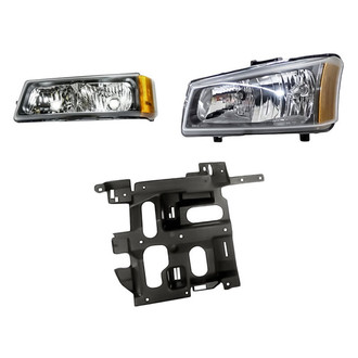 TruParts® - 3-Piece Kit (Driver Side Headlight, Driver Side Headlight Support, Driver Side Turn Signal/Parking Light) (Standard Line)