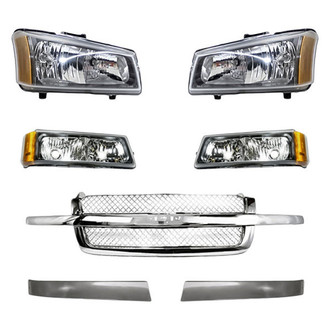 TruParts® - 7-Piece Kit (Driver and Passenger Side Headlights, Grille, Driver and Passenger Side Grille Moldings, Driver and Passenger Side Turn Signal/Parking Lights) (Standard Line)
