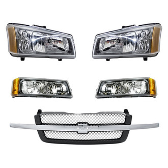 TruParts® - 5-Piece Kit (Driver and Passenger Side Headlights, Grille, Driver and Passenger Side Turn Signal/Parking Lights) (Standard Line)