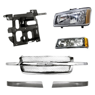 TruParts® - 6-Piece Kit (Driver Side Headlight, Driver and Passenger Side Grille Moldings, Grille, Driver Side Headlight Support, Driver Side Turn Signal/Parking Light) (Standard Line)