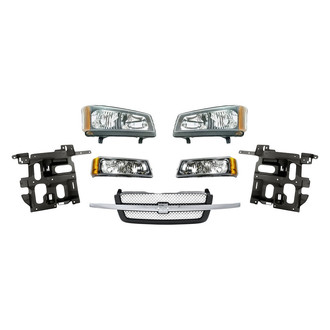 TruParts® - 7-Piece Kit (Driver and Passenger Side Headlights, Grille, Driver and Passenger Side Headlight Supports, Driver and Passenger Side Turn Signal/Parking Lights) (Standard Line)