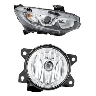 TruParts® - 2-Piece Kit (Passenger Side Headlight, Passenger Side Fog Light) (Standard Line)