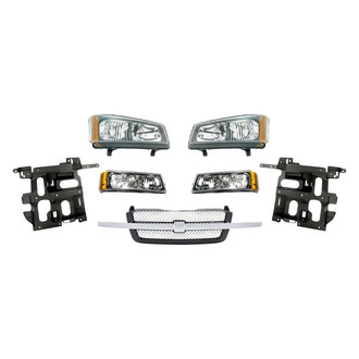 TruParts® - 7-Piece Kit (Driver and Passenger Side Headlights, Grille, Driver and Passenger Side Headlight Supports, Driver and Passenger Side Turn Signal/Parking Lights) (Standard Line)