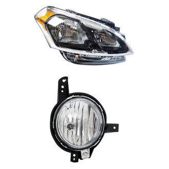 TruParts® - 2-Piece Kit (Passenger Side Headlight, Passenger Side Fog Light) (Standard Line)