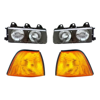 TruParts® - 4-Piece Kit (Driver and Passenger Side Headlights, Driver and Passenger Side Turn Signal/Corner Lights) (Standard Line)