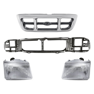 TruParts® - 4-Piece Kit (Driver and Passenger Side Headlights, Grille, Header Panel) (Standard Line)