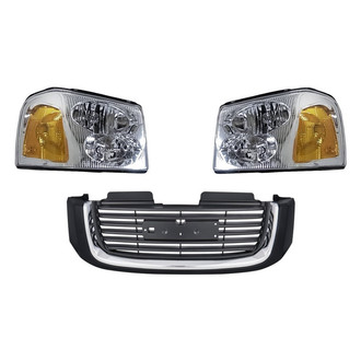 TruParts® - 3-Piece Kit (Driver and Passenger Side Headlights, Grille) (Standard Line)