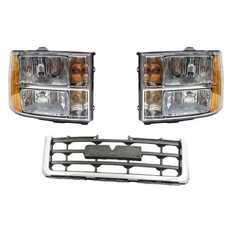 TruParts® - 3-Piece Kit (Driver and Passenger Side Headlights, Grille) (Standard Line)