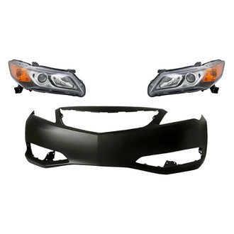 TruParts® - 3-Piece Kit (Driver and Passenger Side Headlights, Front Bumper Cover) (Standard Line)