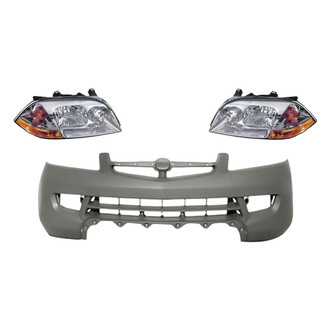 TruParts® - 3-Piece Kit (Driver and Passenger Side Headlights, Front Bumper Cover) (Standard Line)