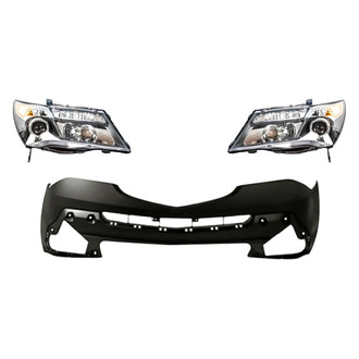 TruParts® - 3-Piece Kit (Driver and Passenger Side Headlights, Front Bumper Cover) (Standard Line)