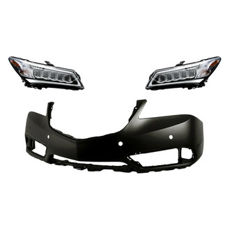 TruParts® - 3-Piece Kit (Driver and Passenger Side Headlights, Front Bumper Cover) (Standard Line)