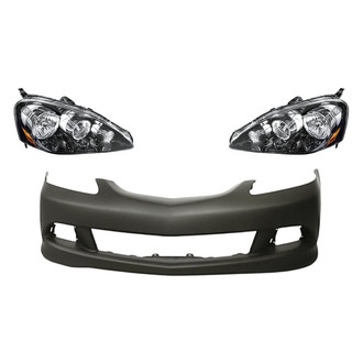 TruParts® - 3-Piece Kit (Driver and Passenger Side Headlights, Front Bumper Cover) (Standard Line)