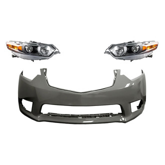 TruParts® - 3-Piece Kit (Driver and Passenger Side Headlights, Front Bumper Cover) (Standard Line)
