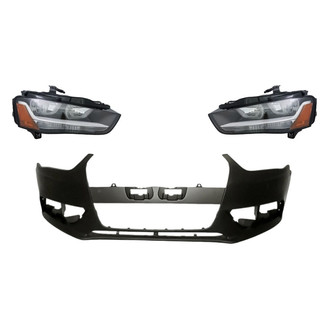 TruParts® - 3-Piece Kit (Driver and Passenger Side Headlights, Front Bumper Cover) (Standard Line)