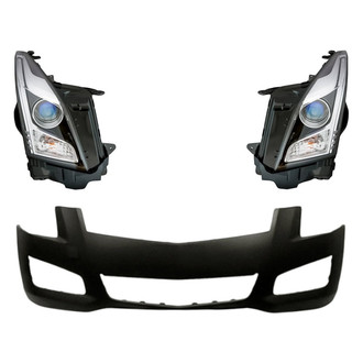 TruParts® - 3-Piece Kit (Driver and Passenger Side Headlights, Front Bumper Cover) (Standard Line)