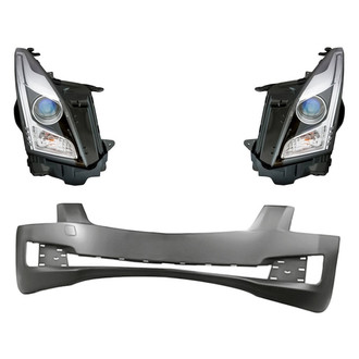 TruParts® - 3-Piece Kit (Driver and Passenger Side Headlights, Front Bumper Cover) (Standard Line)