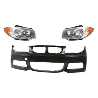 TruParts® - 3-Piece Kit (Driver and Passenger Side Headlights, Front Bumper Cover) (Standard Line)