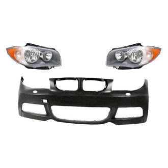 TruParts® - 3-Piece Kit (Driver and Passenger Side Headlights, Front Bumper Cover) (Standard Line)
