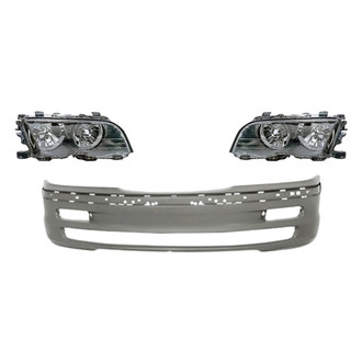 TruParts® - 3-Piece Kit (Driver and Passenger Side Headlights, Front Bumper Cover) (Standard Line)