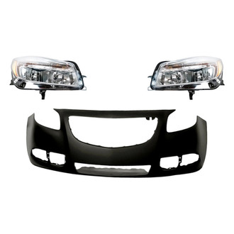 TruParts® - 3-Piece Kit (Driver and Passenger Side Headlights, Front Bumper Cover) (Standard Line)