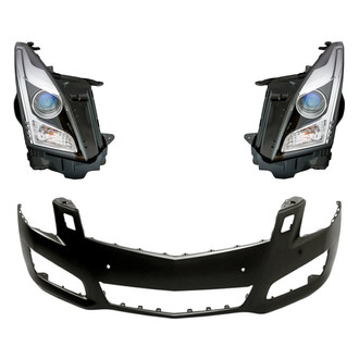 TruParts® - 3-Piece Kit (Driver and Passenger Side Headlights, Front Bumper Cover) (Standard Line)