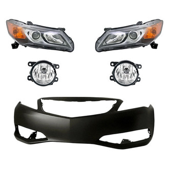 TruParts® - 5-Piece Kit (Driver and Passenger Side Headlights, Front Bumper Cover, Driver and Passenger Side Fog Lights) (Standard Line)