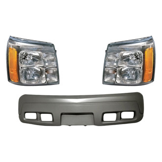 TruParts® - 3-Piece Kit (Driver and Passenger Side Headlights, Front Bumper Cover) (Standard Line)