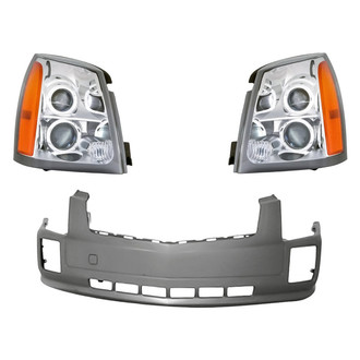 TruParts® - 3-Piece Kit (Driver and Passenger Side Headlights, Front Bumper Cover) (Standard Line)