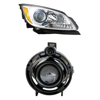 TruParts® - 2-Piece Kit (Passenger Side Headlight, Passenger Side Fog Light) (Standard Line)
