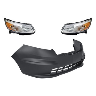 TruParts® - 3-Piece Kit (Driver and Passenger Side Headlights, Front Bumper Cover) (Standard Line)