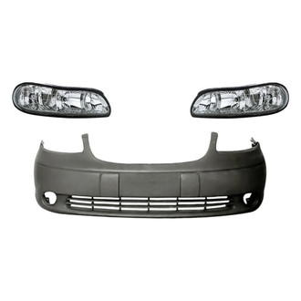 TruParts® - 3-Piece Kit (Driver and Passenger Side Headlights, Front Bumper Cover) (Standard Line)