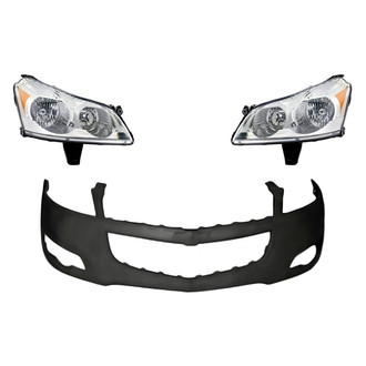 TruParts® - 3-Piece Kit (Driver and Passenger Side Headlights, Front Upper Bumper Cover) (Standard Line)