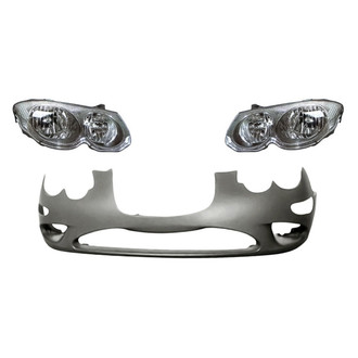 TruParts® - 3-Piece Kit (Driver and Passenger Side Headlights, Front Bumper Cover) (Standard Line)