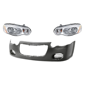 TruParts® - 3-Piece Kit (Driver and Passenger Side Headlights, Front Bumper Cover) (Standard Line)