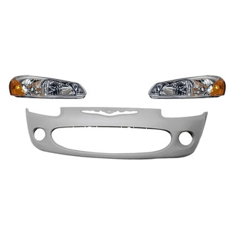 TruParts® - 3-Piece Kit (Driver and Passenger Side Headlights, Front Bumper Cover) (Standard Line)