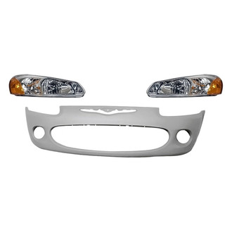 TruParts® - 3-Piece Kit (Driver and Passenger Side Headlights, Front Bumper Cover) (Standard Line)